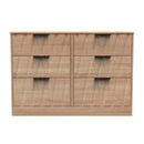 Calgary Ready Assembled 6 Drawer Wide Chest in Bardolino Oak