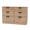 Calgary Ready Assembled 6 Drawer Wide Chest in Bardolino Oak