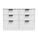 Calgary Ready Assembled 6 Drawer Wide Chest in White Matt
