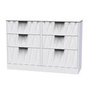Calgary Ready Assembled 6 Drawer Wide Chest in White Matt
