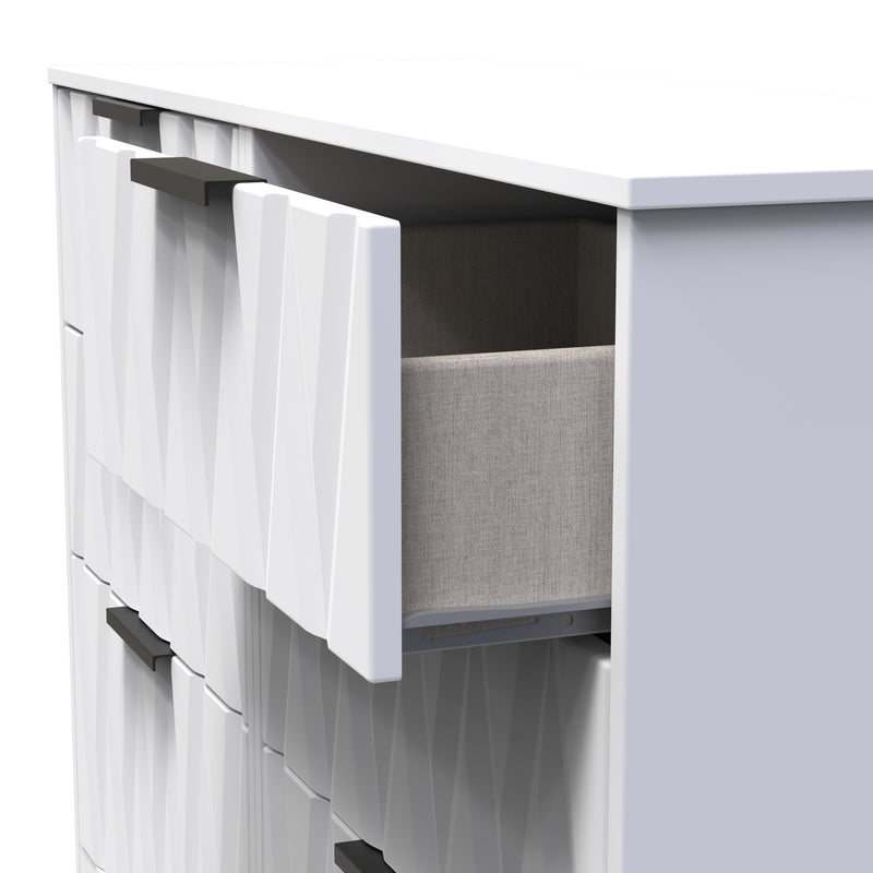 Calgary Ready Assembled 6 Drawer Wide Chest in White Matt