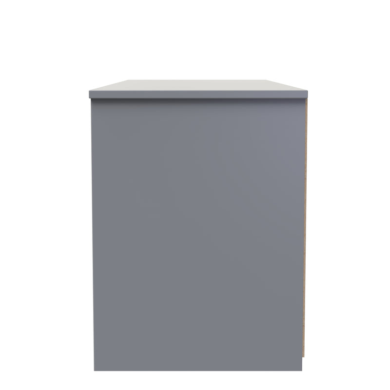 Calgary Ready Assembled 4 Drawer Bed Box in White Matt & Dusk Grey