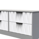 Calgary Ready Assembled 4 Drawer Bed Box in White Matt & Dusk Grey