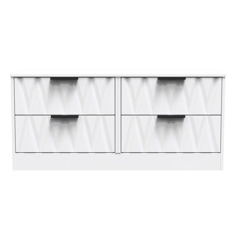 Calgary Ready Assembled 4 Drawer Bed Box in White Matt