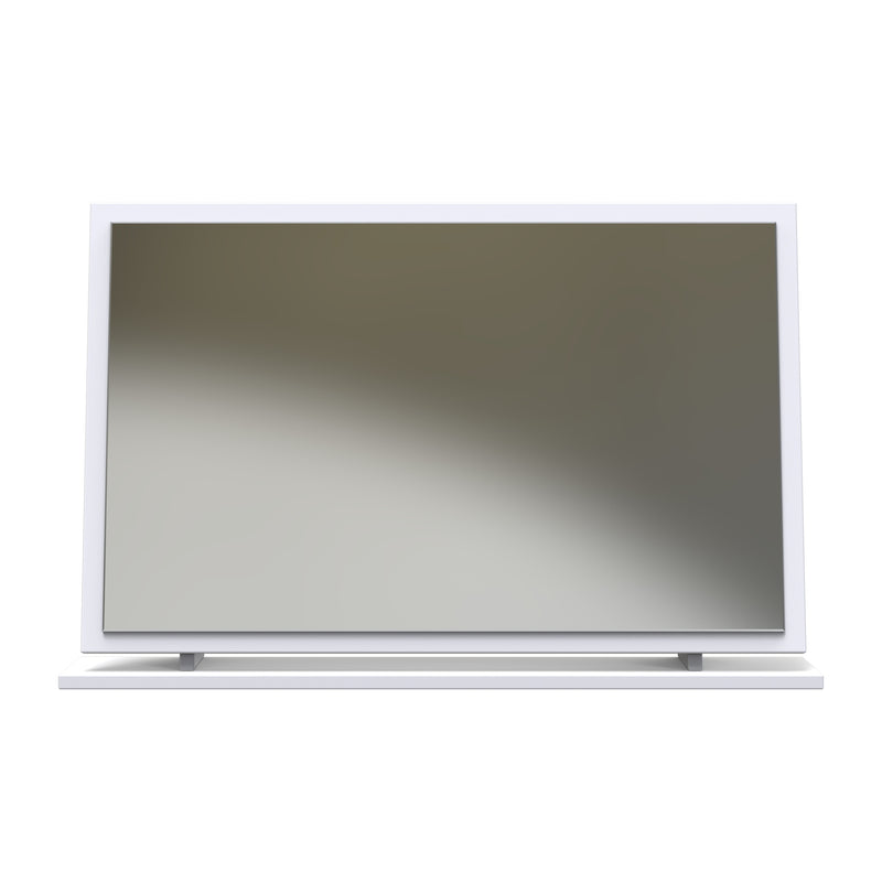 Calgary Ready Assembled Large Mirror in White Matt