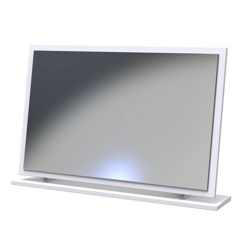 Calgary Ready Assembled Large Mirror in White Matt