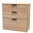 Calgary Ready Assembled 3 Drawer Deep Chest in Bardolino Oak