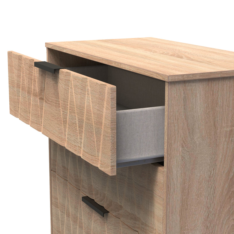 Calgary Ready Assembled 3 Drawer Deep Chest in Bardolino Oak
