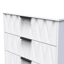 Calgary Ready Assembled 3 Drawer Deep Chest in White Matt