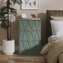 Ottawa Ready Assembled 3 Drawer Bedside Cabinet in Reed Green