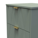 Ottawa Ready Assembled 3 Drawer Bedside Cabinet in Reed Green
