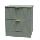 Ottawa Ready Assembled 2 Drawer Bedside Cabinet in Reed Green