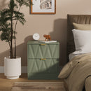 Ottawa Ready Assembled 2 Drawer Bedside Cabinet in Reed Green