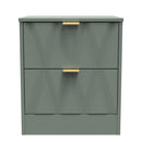 Ottawa Ready Assembled 2 Drawer Bedside Cabinet in Reed Green