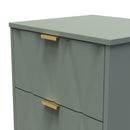 Ottawa Ready Assembled 2 Drawer Bedside Cabinet in Reed Green