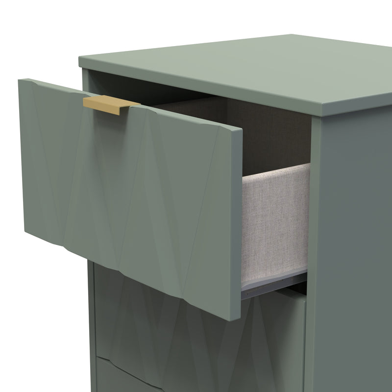 Ottawa Ready Assembled 2 Drawer Bedside Cabinet in Reed Green