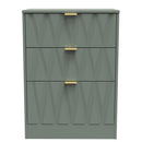Ottawa Ready Assembled 3 Drawer Midi Deep Chest in Reed Green