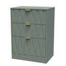 Ottawa Ready Assembled 3 Drawer Midi Deep Chest in Reed Green