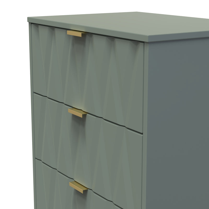 Ottawa Ready Assembled 3 Drawer Midi Deep Chest in Reed Green