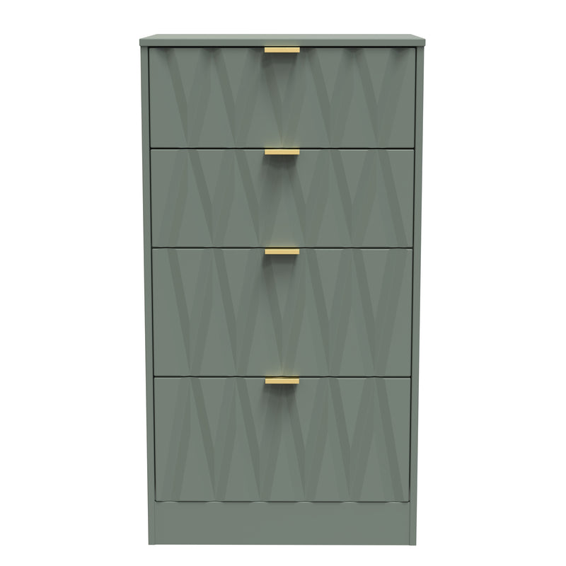 Ottawa Ready Assembled 4 Drawer Deep Midi Chest in Reed Green