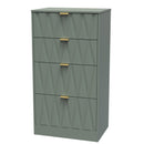 Ottawa Ready Assembled 4 Drawer Deep Midi Chest in Reed Green