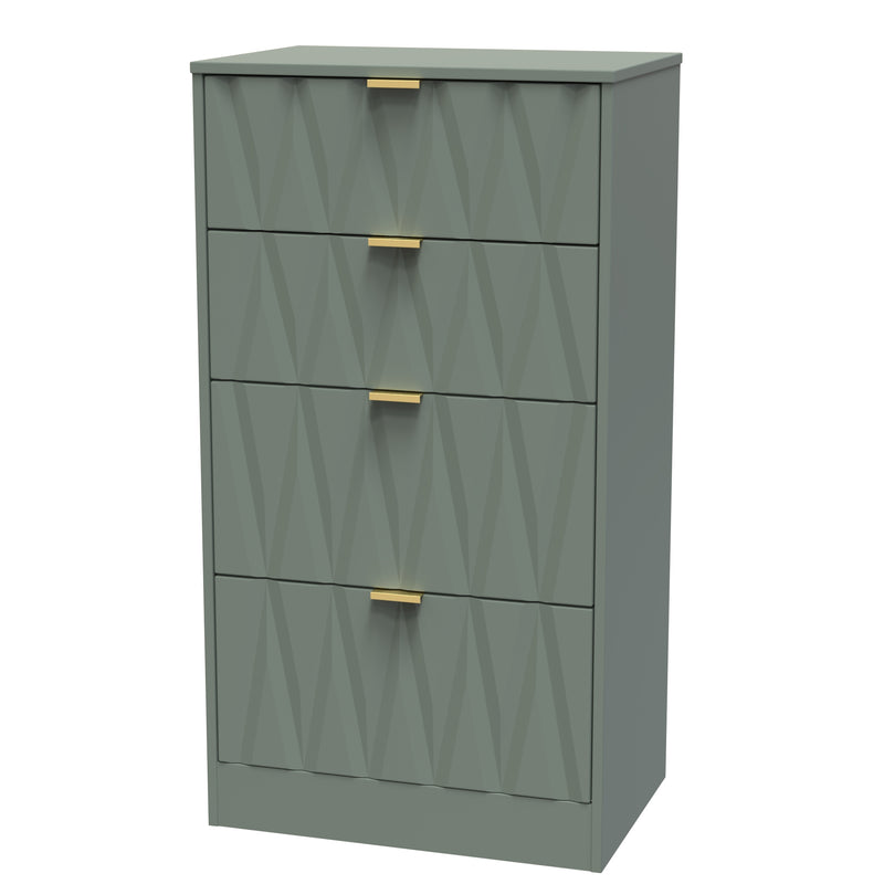 Ottawa Ready Assembled 4 Drawer Deep Midi Chest in Reed Green