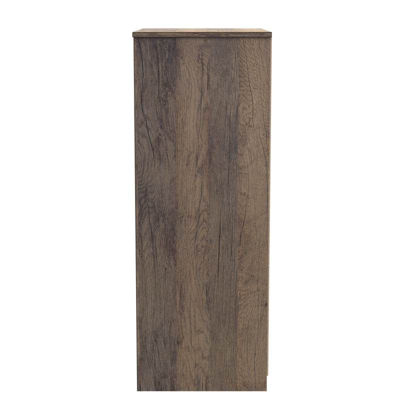 Ottawa Ready Assembled 4 Drawer Deep Midi Chest in White Matt & Vintage Oak