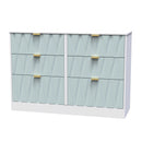 Ottawa Ready Assembled 6 Drawer Wide Chest in Duck & White Matt