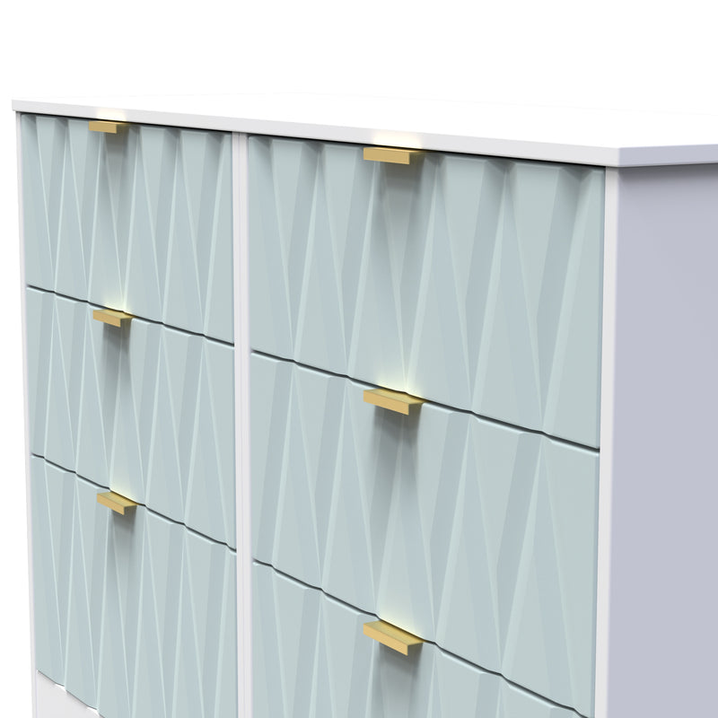 Ottawa Ready Assembled 6 Drawer Wide Chest in Duck & White Matt