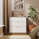 Ottawa Ready Assembled 3 Drawer Deep Chest in White Matt & Vintage Oak