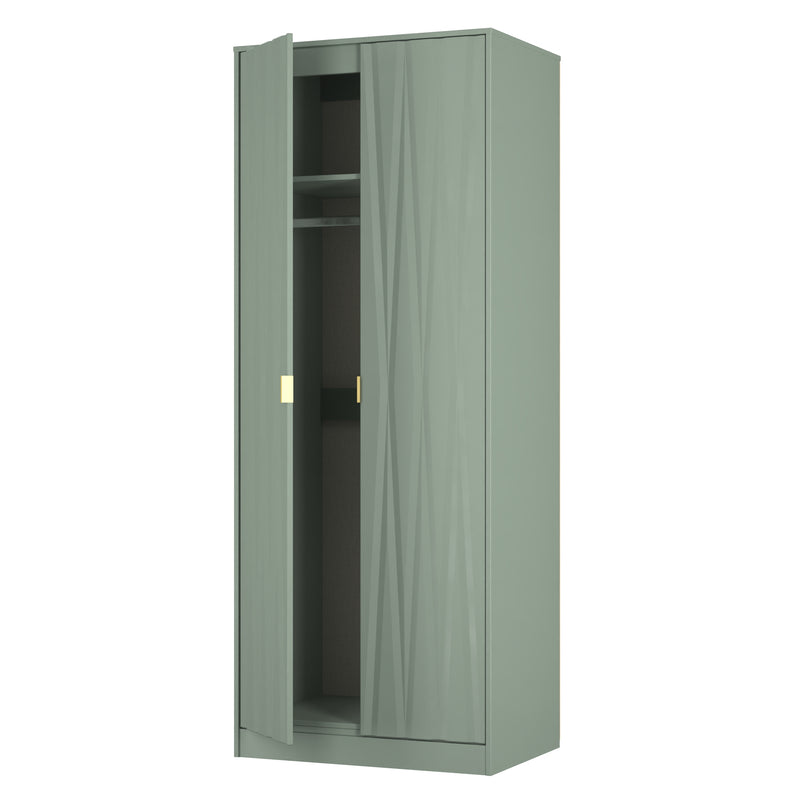 Ottawa Ready Assembled 2 Door Wardrobe in Reed Green