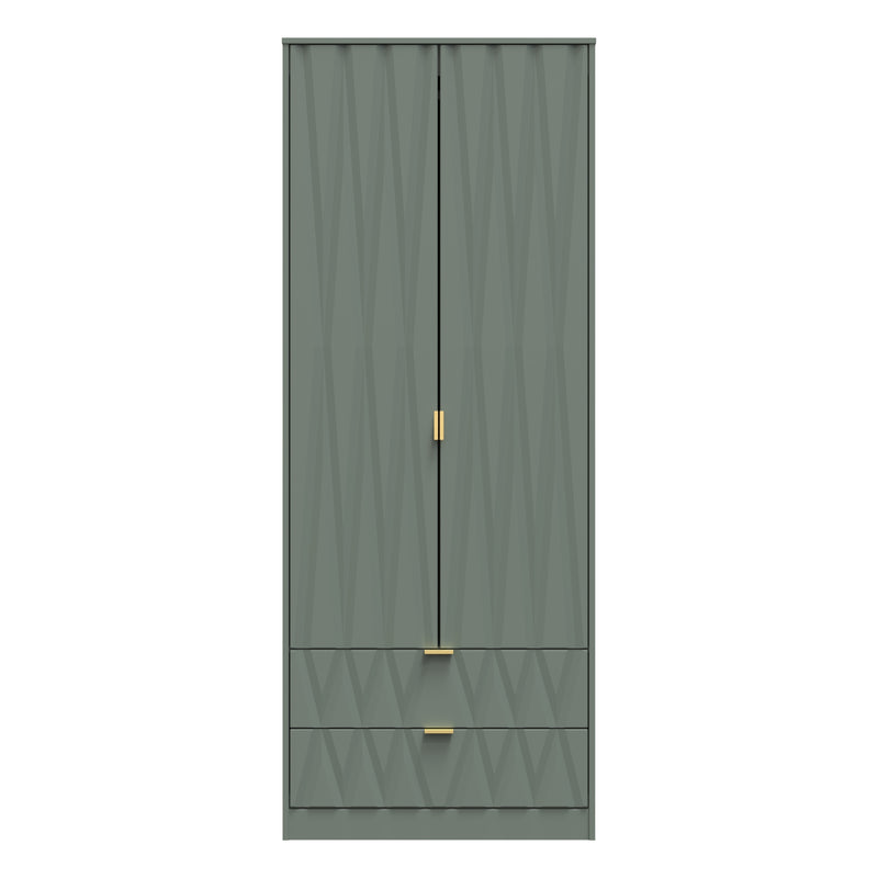 Ottawa Ready Assembled 2 Door 2 Drawer Wardrobe in Reed Green