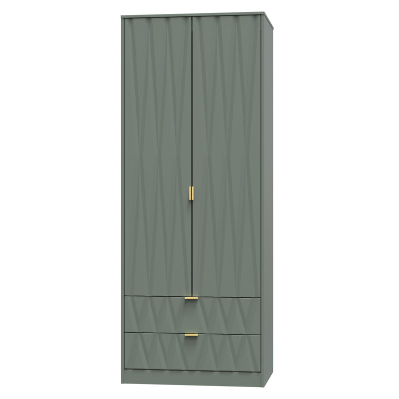 Ottawa Ready Assembled 2 Door 2 Drawer Wardrobe in Reed Green
