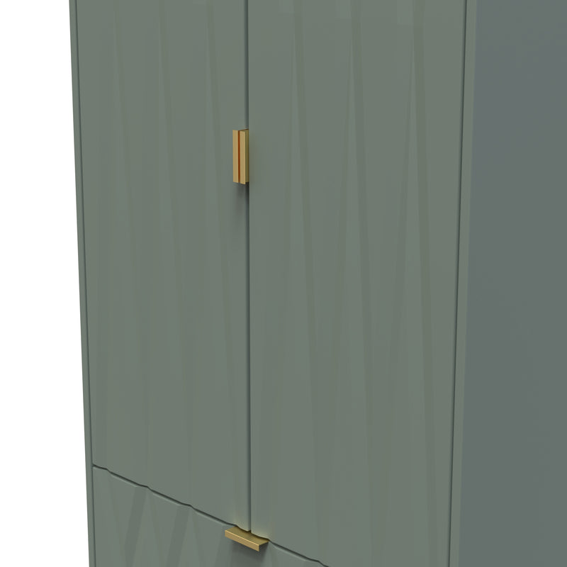 Ottawa Ready Assembled 2 Door 2 Drawer Wardrobe in Reed Green