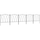 Outsunny 5PCs Decorative Garden Fencing Metal Border Edging