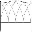 Outsunny 5PCs Decorative Garden Fencing Metal Border Edging