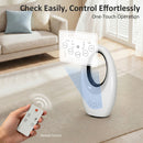 HOMCOM Bladeless Tower Fan For Bedroom, 36dB Standing Cooling Fan, White