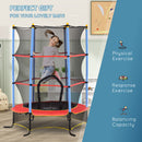 HOMCOM Trampoline For Kids W/Enclosure Net Built-in Zipper 3-10 Year