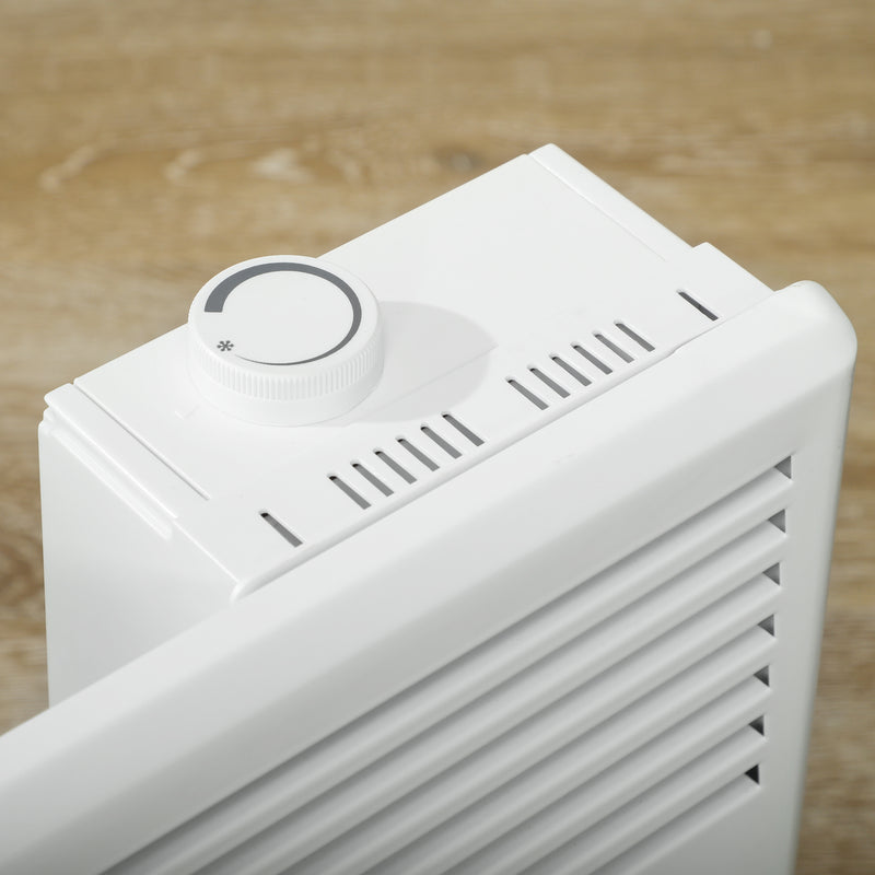 HOMCOM White 2000W Panel Heater, Low Energy Electric Heater for Home