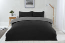 Lyla Reversible Duvet Set in Black/Grey