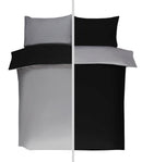Lyla Reversible Duvet Set in Black/Grey