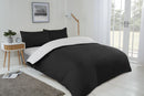 Lyla Reversible Duvet Set in Black/White