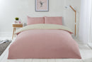 Lyla Reversible Duvet Set in Cream/Blush Pink