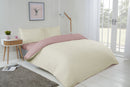 Lyla Reversible Duvet Set in Cream/Blush Pink
