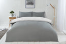 Lyla Reversible Duvet Set in Grey/White