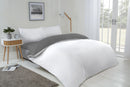 Lyla Reversible Duvet Set in Grey/White