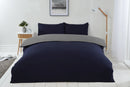 Lyla Reversible Duvet Set in Navy/Grey