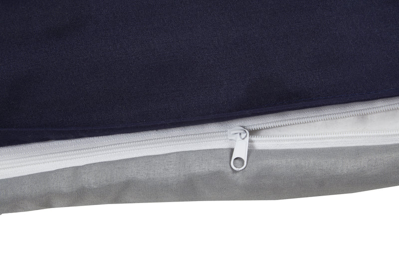 Lyla Reversible Duvet Set in Navy/Grey