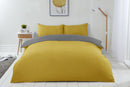 Lyla Reversible Duvet Set in Ochre/Grey