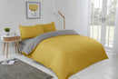 Lyla Reversible Duvet Set in Ochre/Grey